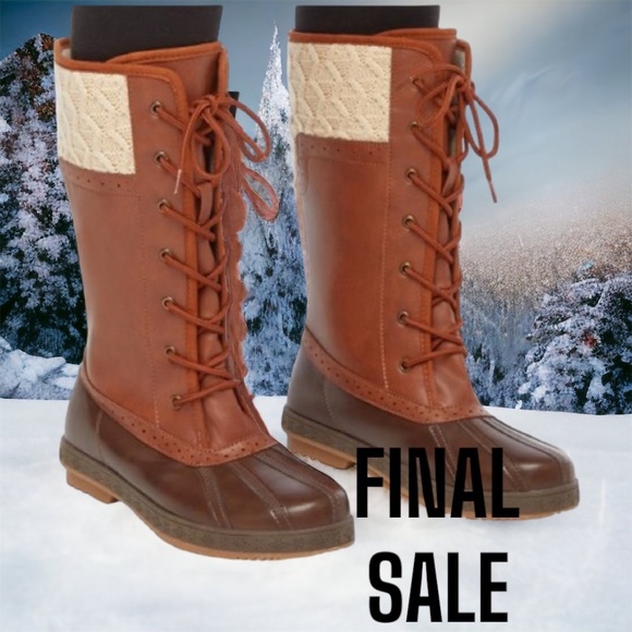 JustFab Shoes - JUSTFAB Reila Brown Duck Boots, Size 6. Only worn in garage once.